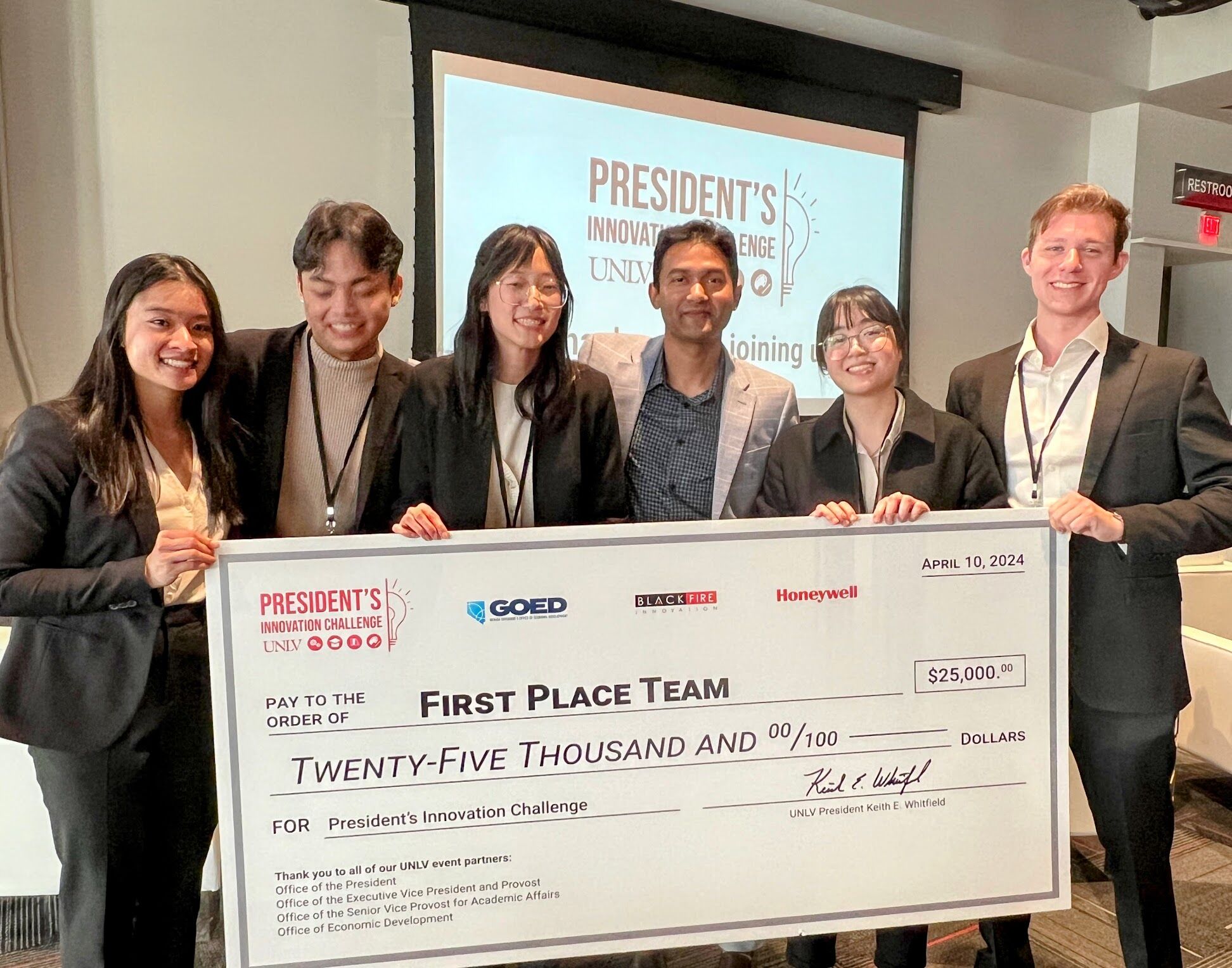 UNLV President’s Innovation Challenge team